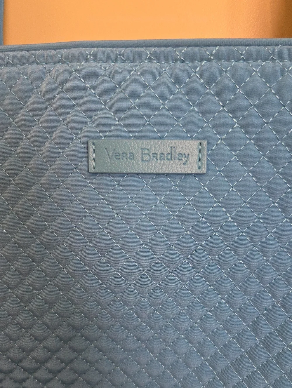 Vera Bradley Tote Bag Turquoise Blue With Flowers